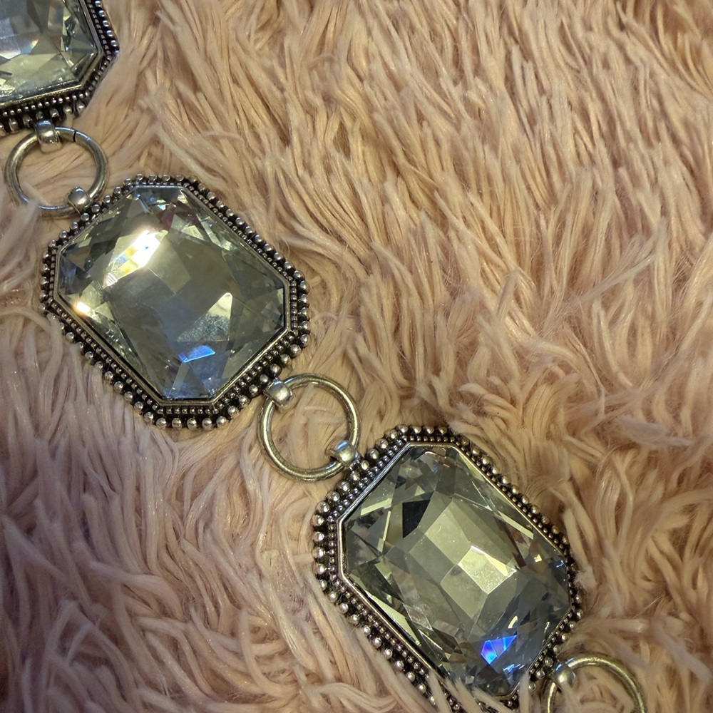 Southern Grace Silver and Clear Gem Belt - Picture 3 of 5